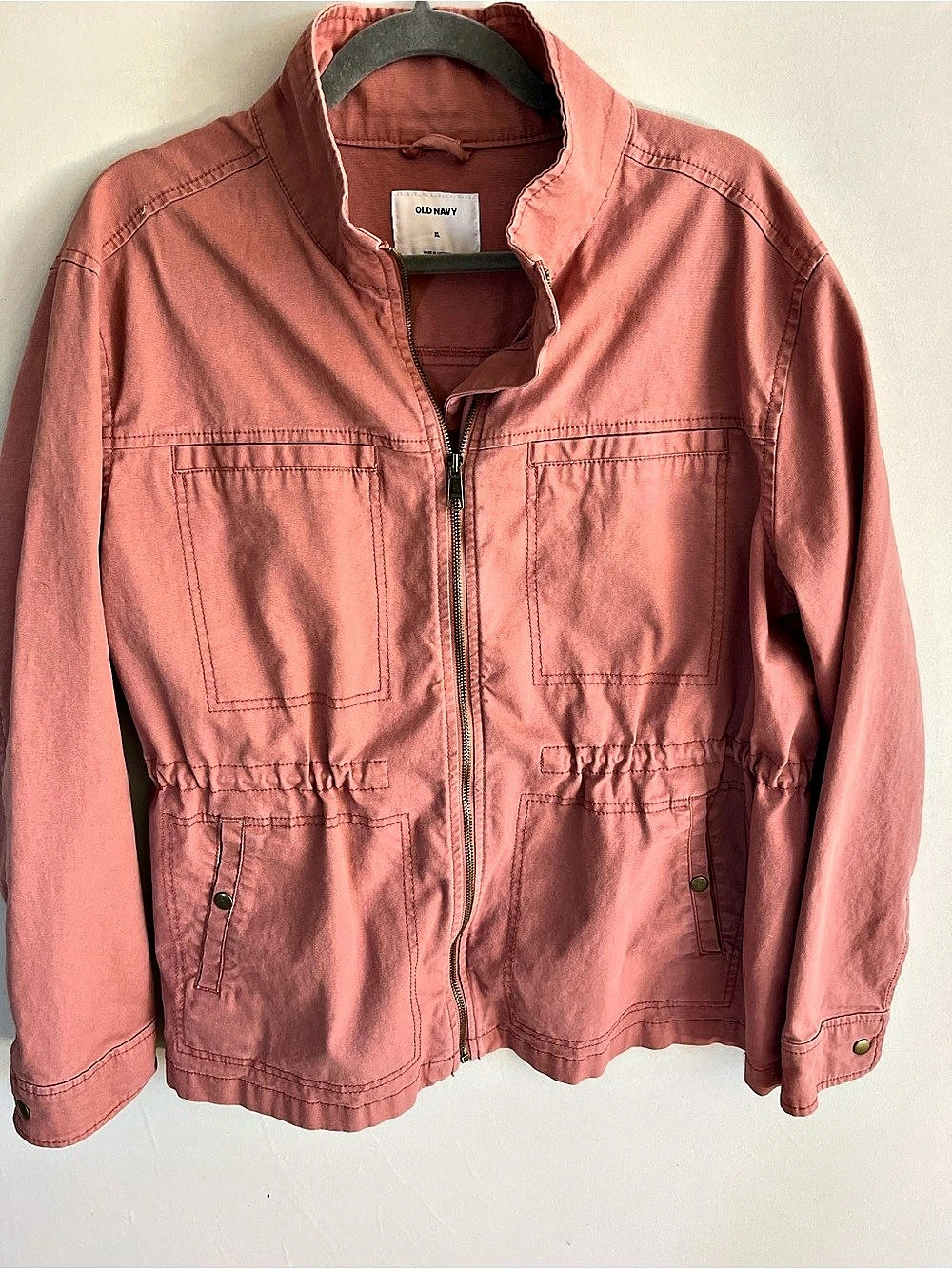Old Navy Utility Jacket in Pink Size XL Like New